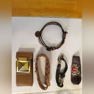 5 Leather Braclets